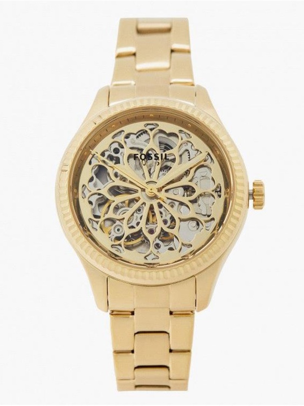 *NEW* Fossil Rye Automatic Skeleton Gold Watch For Women - BQ3755